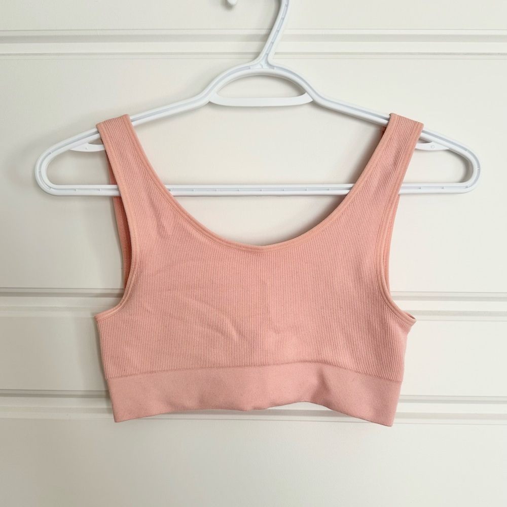 Light Pink/Coral Seamless Lounge Bralette Top